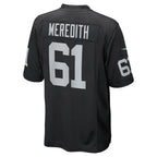 Jordan Meredith Las Vegas Raiders Nike Game   Jersey - Black