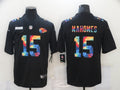 Men's Kansas City Chiefs Patrick Mahomes #15 Black Player Game Jersey1