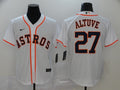 Men's Houston Astros Jose Altuve #27 White Replica Baseball Jersey1