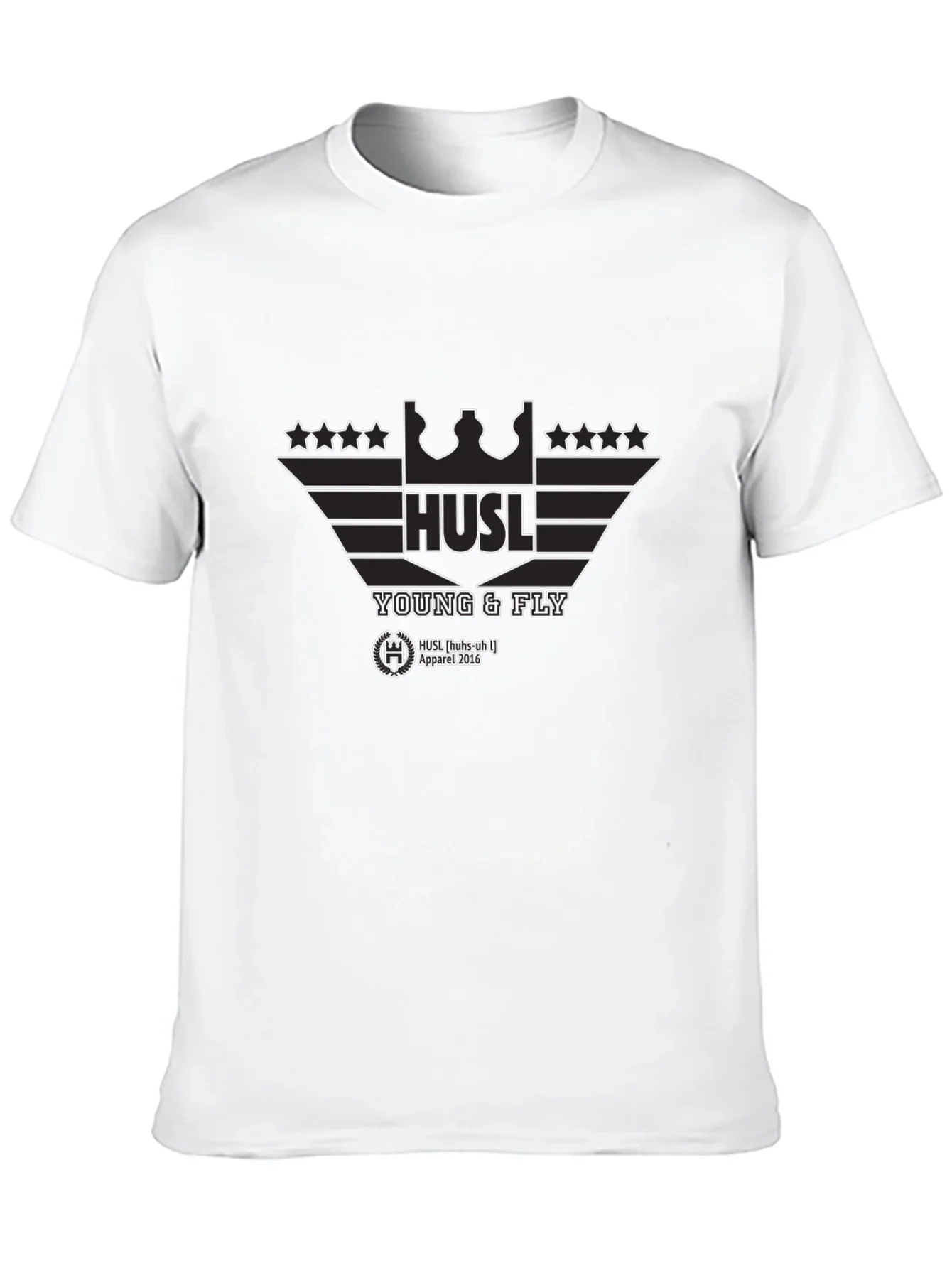 Hustl Young & Fly Black Graphic T-Shirt
