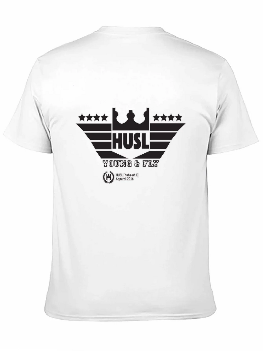 Hustl Young & Fly Black Graphic T-Shirt