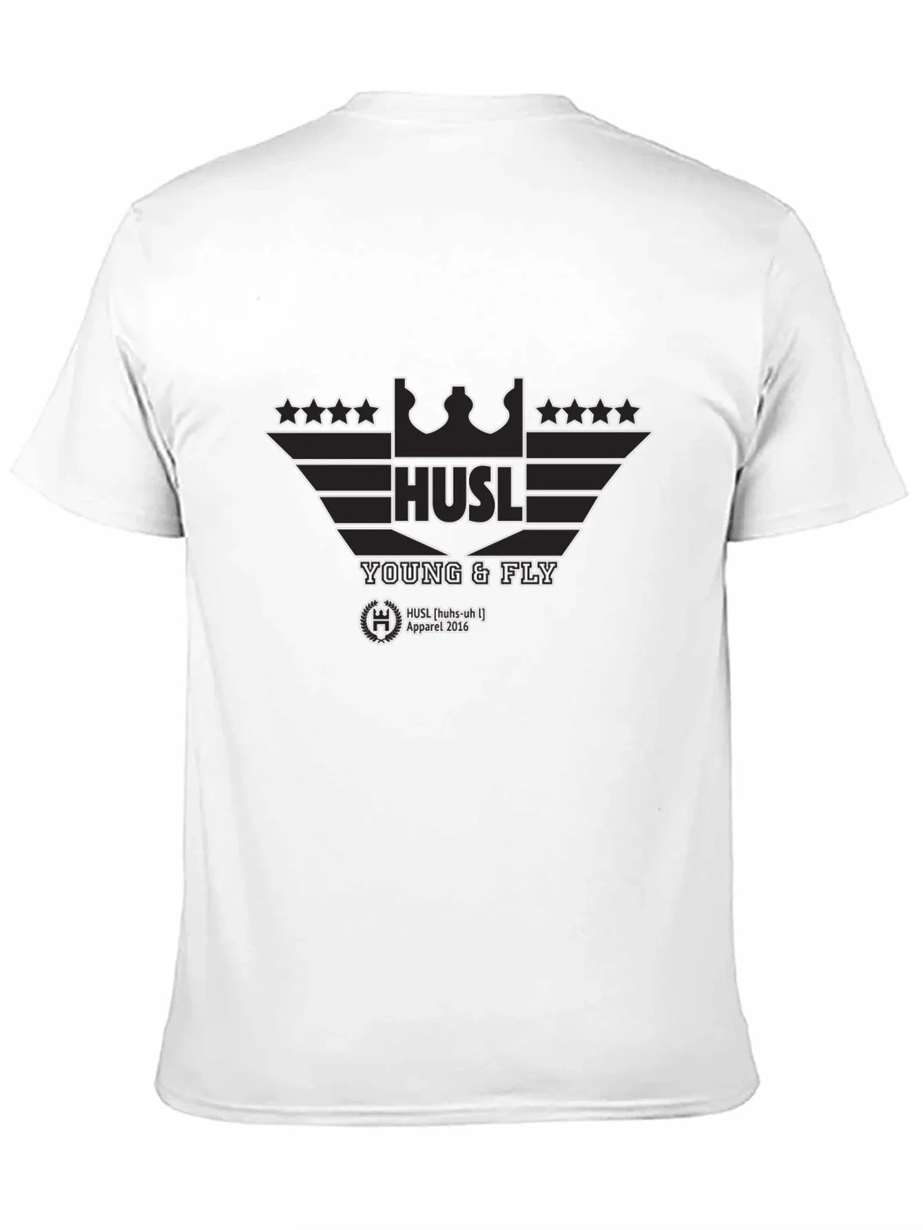 Hustl Young & Fly Black Graphic T-Shirt
