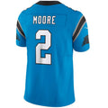 C.Panthers #2 D.J. Moore Blue Vapor F.U.S.E. Limited Jersey Game Football Jerseys