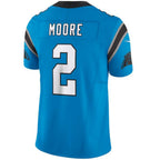 C.Panthers #2 D.J. Moore Blue Vapor F.U.S.E. Limited Jersey Game Football Jerseys