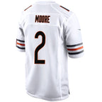 C.Bears #2 D.J. Moore White Player Game Jersey American Stitched Football Jerseys