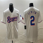 Los Angeles Dodgers #2 Marcus Semien White Home Authentic Patch Jersey Baseball Jerseys