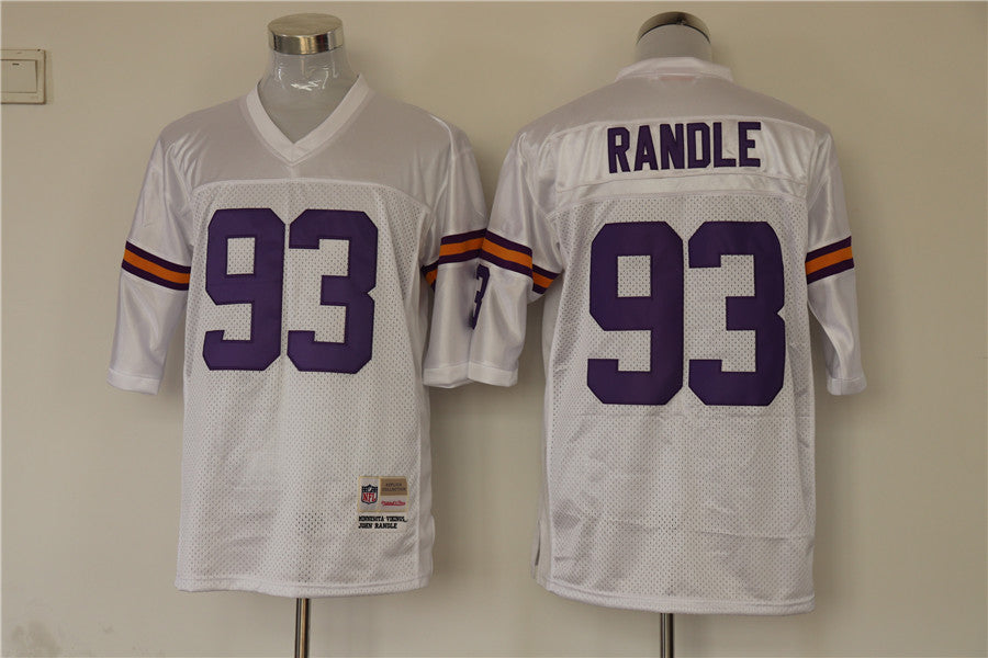 Men's Minnesota Vikings John Randle  White Legacy Replica Jersey1