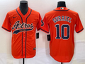 Men's Houston Astros Yuli Gurriel #10 Orange Replica Jersey1 Joint Edition