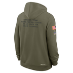 Men's Tennessee Titans Nike Olive 2025 Salute to Service Sideline Standard Issue Dri-FIT Hoodie