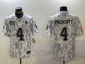 Men's Dallas Cowboys Dak Prescott #4 Arctic Camo 2024 Salute to Service Limited Jersey1