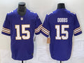 Men's Minnesota Vikings Joshua Dobbs #15 Purple Classic Player Game Jersey1
