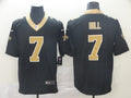 Men's New Orleans Saints Taysom Hill #7 Black Game Jersey1