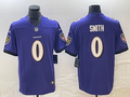 Men's Baltimore Ravens Roquan Smith #0 Purple Team Game Jersey1