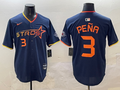 Men's Houston Astros Jeremy Pena #3 Navy 2025 City Connect Limited Player Jersey1