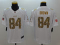Men's Pittsburgh Steelers Antonio Brown #84 White Player Game Jersey1