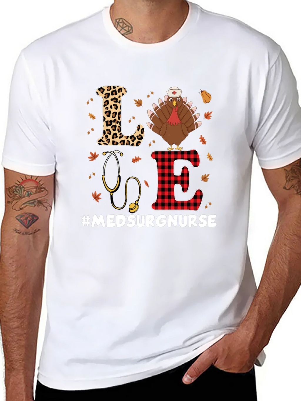 Med Surg Nurse Thanksgiving Turkey T-Shirt