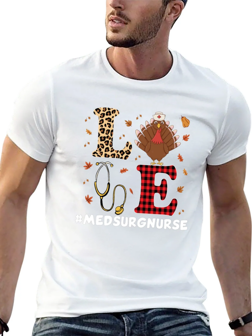 Med Surg Nurse Thanksgiving Turkey T-Shirt