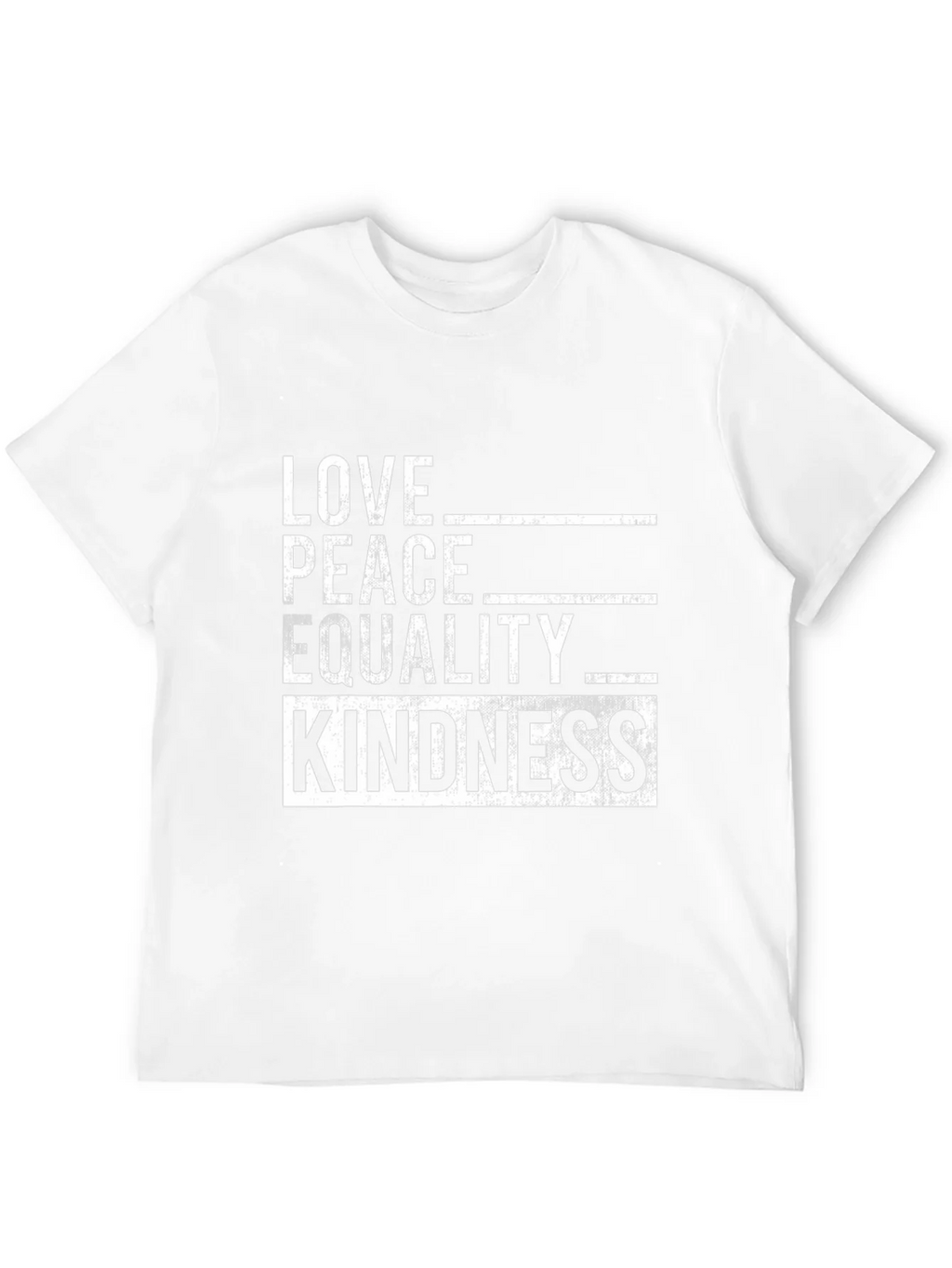 Love Peace Equality Kindness Graphic Tee - Black