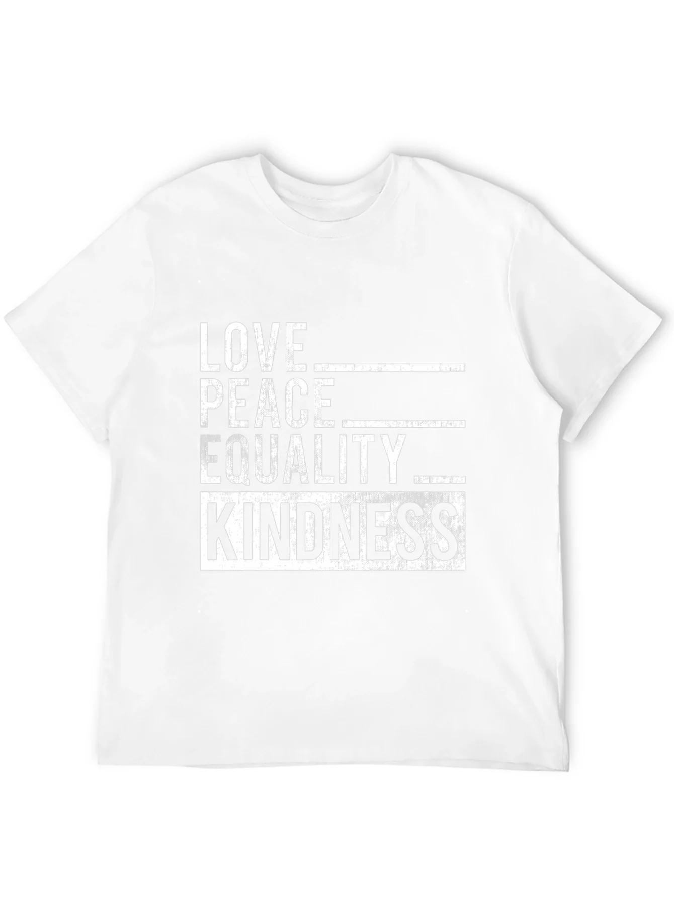 Love Peace Equality Kindness Graphic Tee - Black
