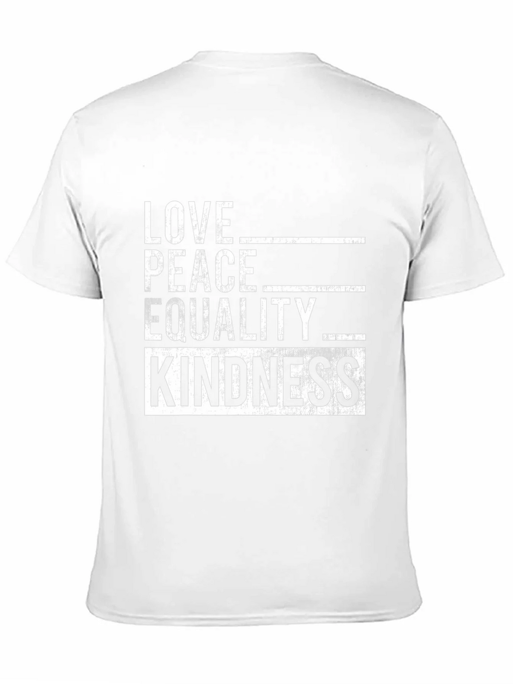 Love Peace Equality Kindness Graphic Tee - Black
