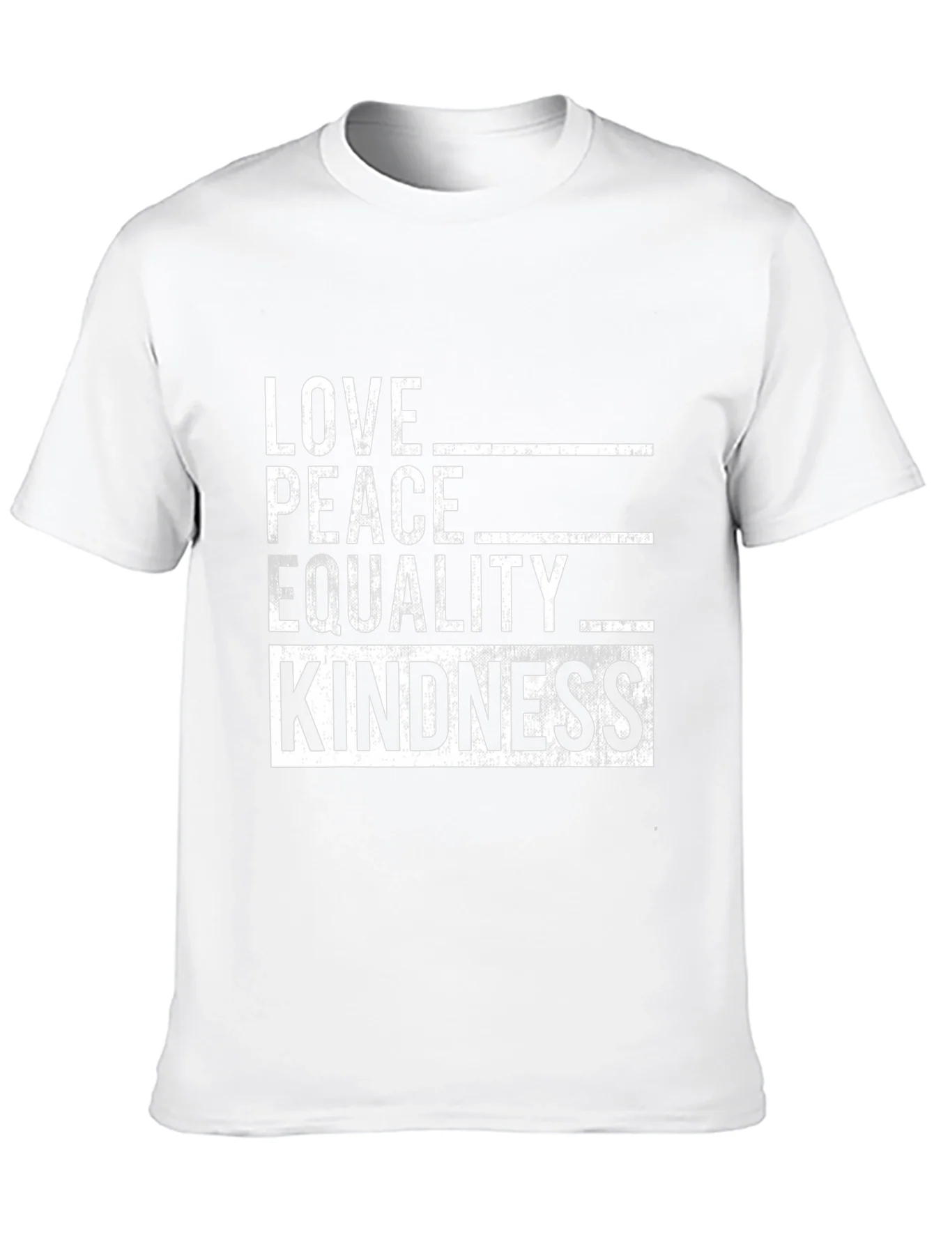 Love Peace Equality Kindness Graphic Tee - Black