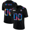Custom1 Dallas Cowboys Black Crucial Catch Vapor Limited Jersey1 Football Jerseys
