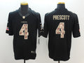 Men's Dallas Cowboys #4 Dak Prescott Black Tame Game Jersey1