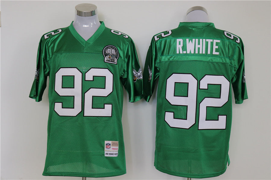 Men's Philadelphia Eagles Reggie White  Kelly Green Legacy Replica Jersey1