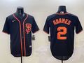 Men's San Francisco Giants Willy Adames #2 Black Replica Player Jersey1