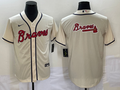 Men's Atlanta Braves Cream Replica Team Jersey