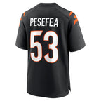 TJ Pesefea Cincinnati Bengals Nike Team Game Jersey -  Black