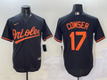 Men's Baltimore Orioles Colton Cowser #17 Black Alternate Replica Player Jersey1