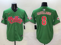 Men's Philadelphia Phillies Nick Castellanos #8 Green Game Jersey1