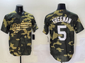 Men's Los Angeles Dodgers Freddie Freeman #5 Camouflage Replica Player Jersey1