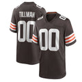 Custom1 Cleveland Browns Cedric Tillman Brown 2023 Draft Pick Game Jersey1 Stitched American Football Jerseys