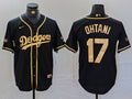 Men's Los Angeles Dodgers Shohei Ohtani #17 Black Game Team Jersey1