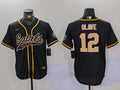 Men's New Orleans Saints Chris Olave #12 Black Player Jersey1