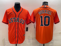 Men's Houston Astros Yuli Gurriel #10 Orange Replica Player Jersey1