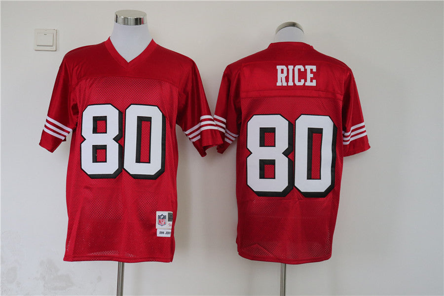 Men's San Francisco 49ers Jerry Rice  Scarlet Legacy Replica Jersey1