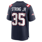 Pierre Strong Jr. New England Patriots Nike Game   Jersey - Navy