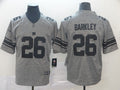 Men's New York Giants Saquon Barkley #26 Gray Game Jersey1