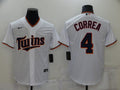 Men's Minnesota Twins Carlos Correa #4 White Replica Baseball Jersey1