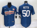 Men's Los Angeles Dodgers Mookie Betts #50 Blue Alternate Game Jersey1