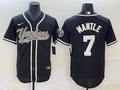Men's New York Yankees Mickey Mantle #7 Black Player Jersey1 Joint Edition