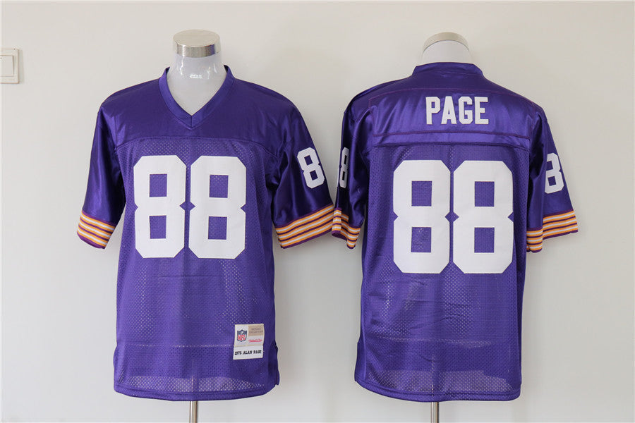 Men's Minnesota Vikings Alan Page  Purple Legacy Replica Jersey1