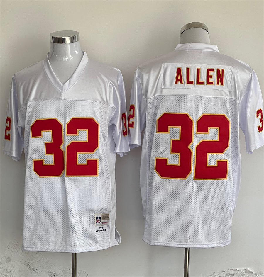 Men's Kansas City Chiefs Marcus Allen  White Legacy Replica Jersey1