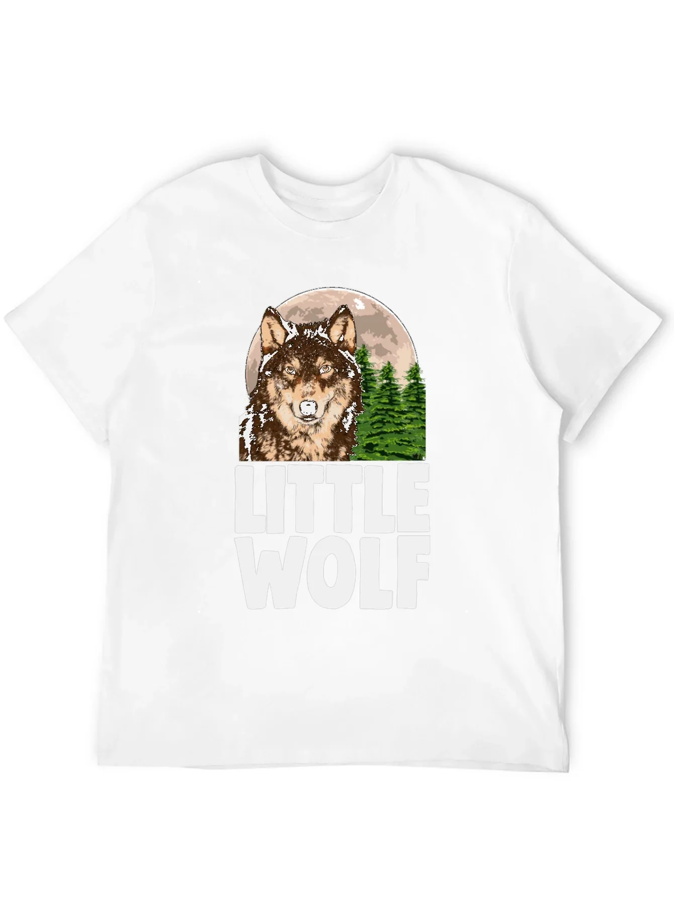 Little Wolf Graphic Tee - Mens Black T-Shirt