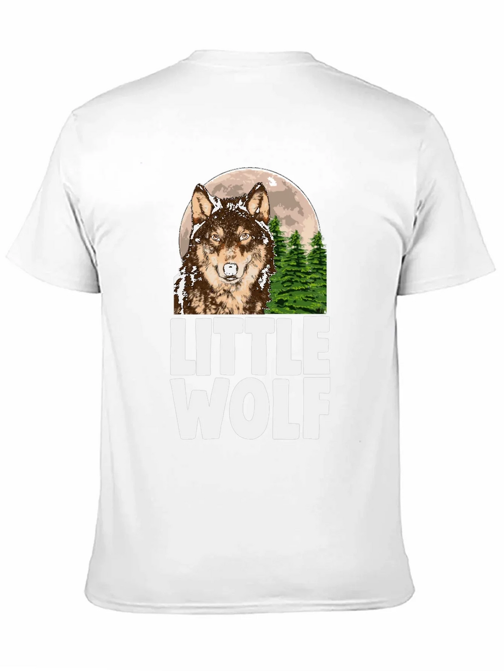 Little Wolf Graphic Tee - Mens Black T-Shirt