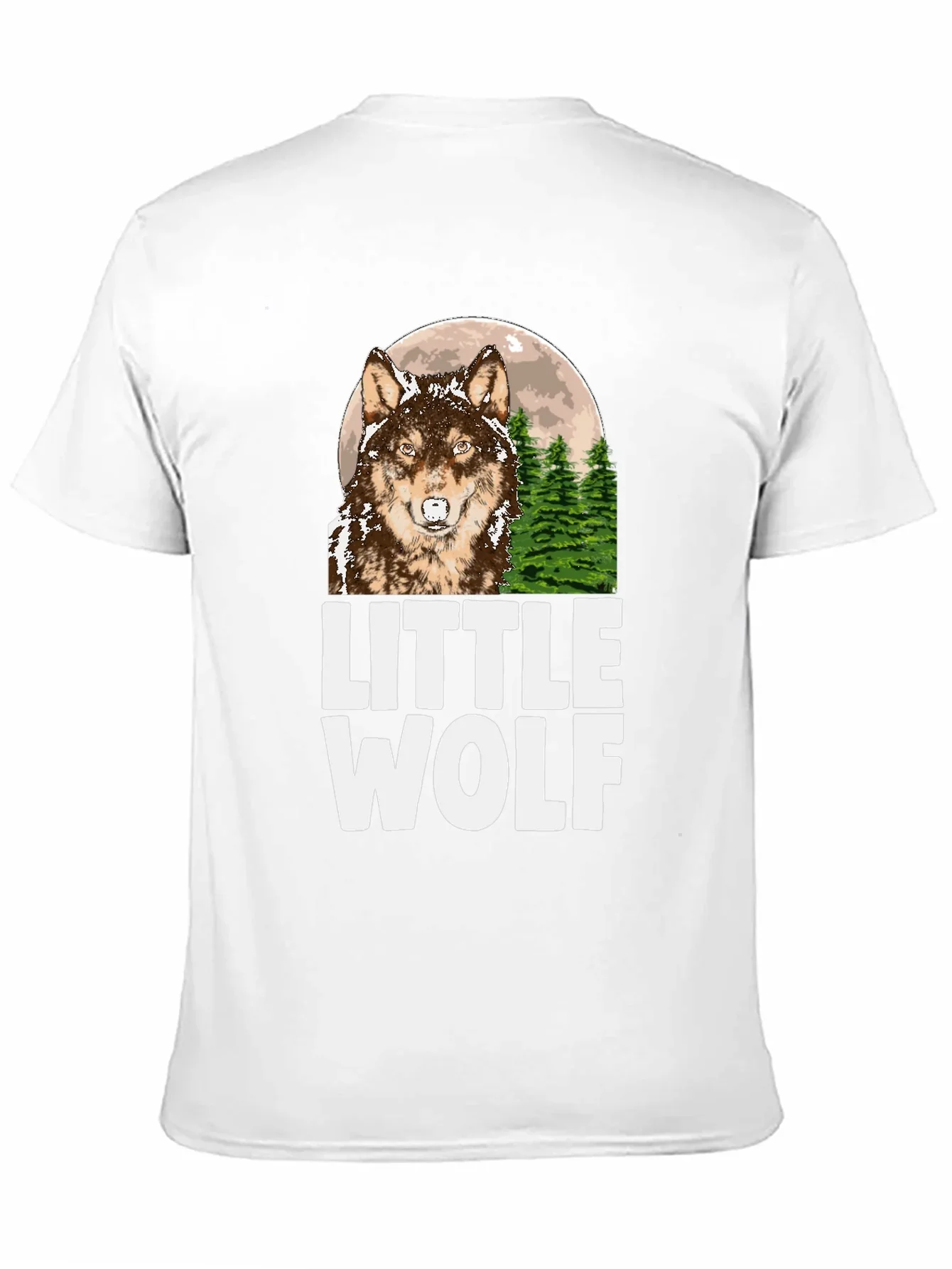 Little Wolf Graphic Tee - Mens Black T-Shirt