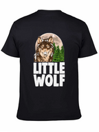 Little Wolf Graphic Tee - Mens Black T-Shirt